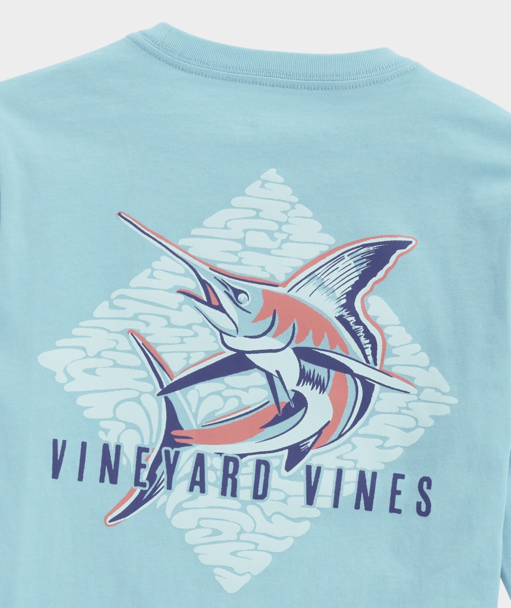 Tees Vineyard Vines Jumping Marlin Long-Sleeve Pocket Tee Niños Sea Grove | ZQD-506421