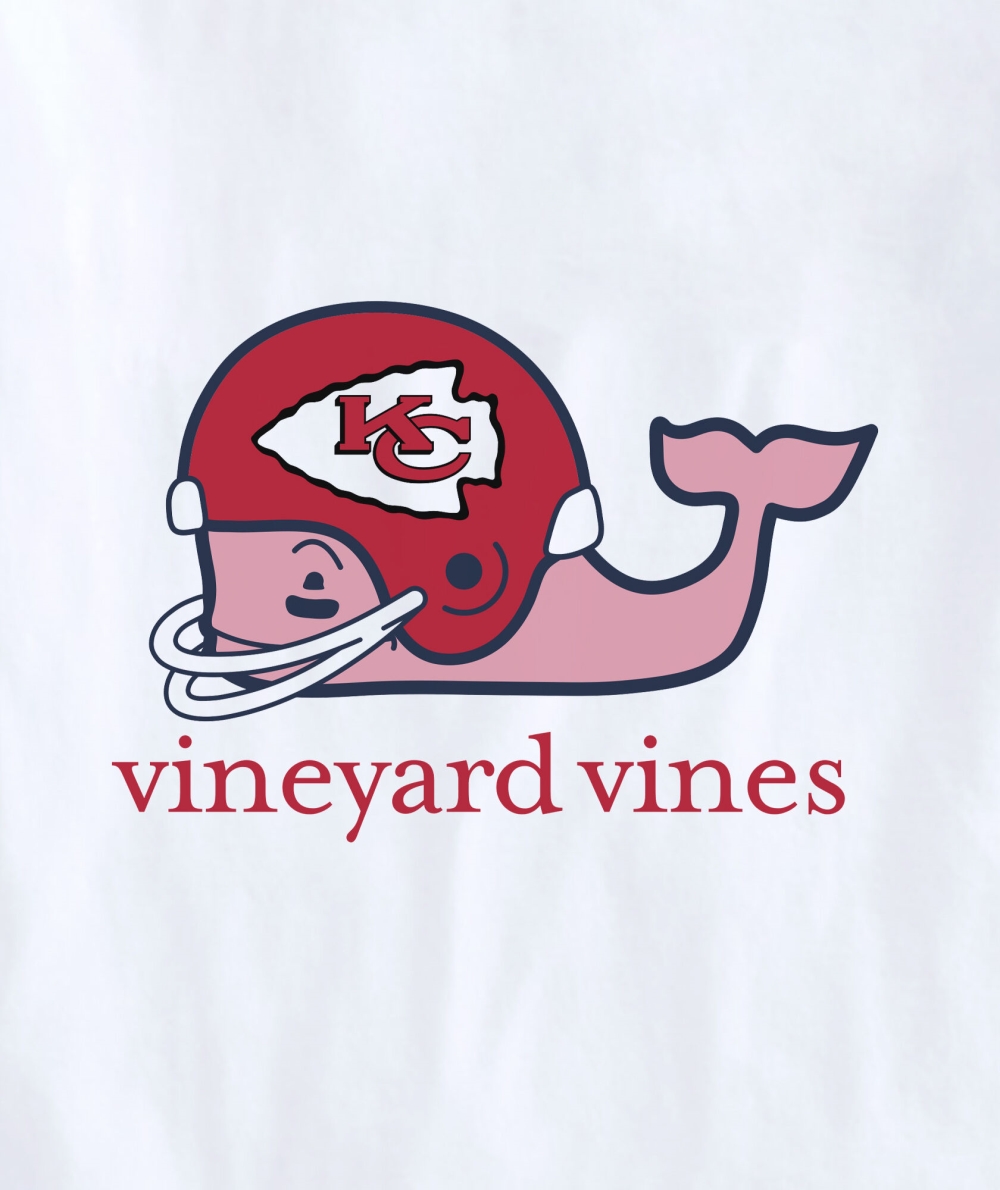 Tees Vineyard Vines Kansas City Chiefs Helmet Whale Corta-Sleeve Pocket Tee Hombre Blancos | KSY-603428