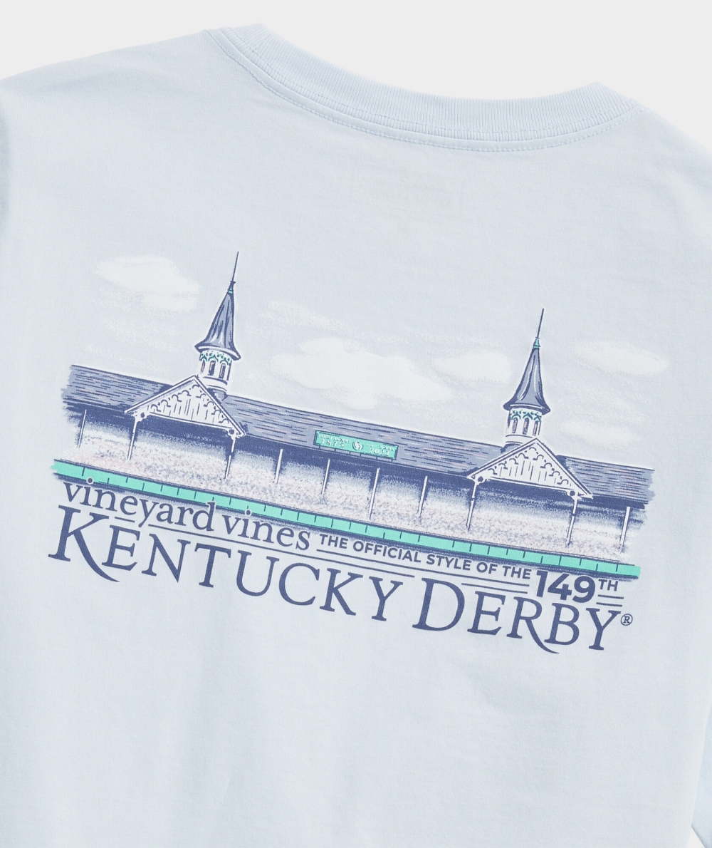 Tees Vineyard Vines Kentucky Derby Painted Spires Corta-Sleeve Tee Niños Ice Water | LPH-827460