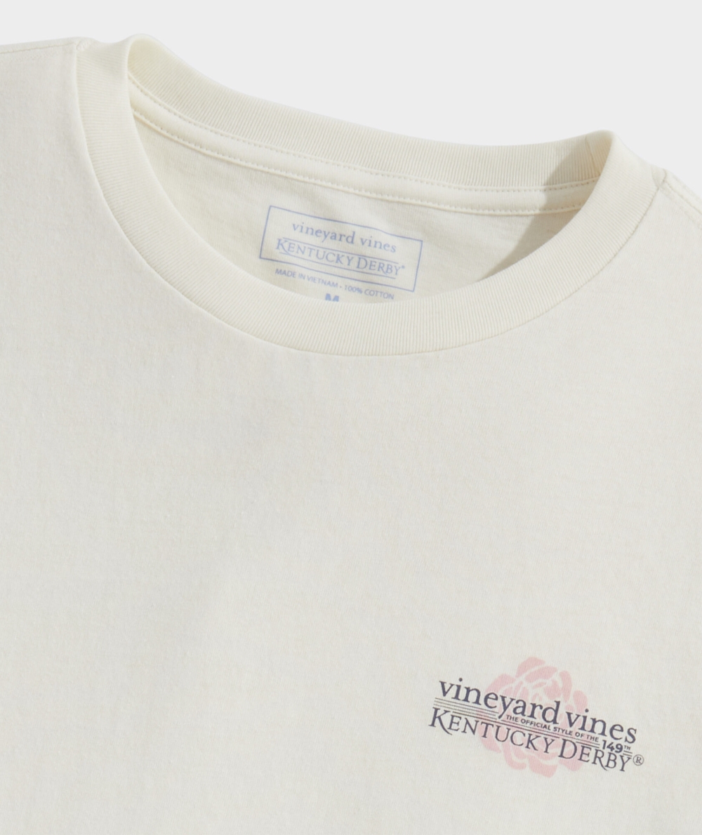 Tees Vineyard Vines Kentucky Derby Run For The Roses Corta-Sleeve Tee Hombre Pina Colada | ERL-023984