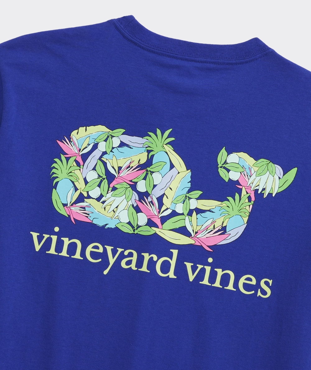 Tees Vineyard Vines La Palmeraie Whale Corta-Sleeve Pocket Tee Hombre Azules | LDJ-682501