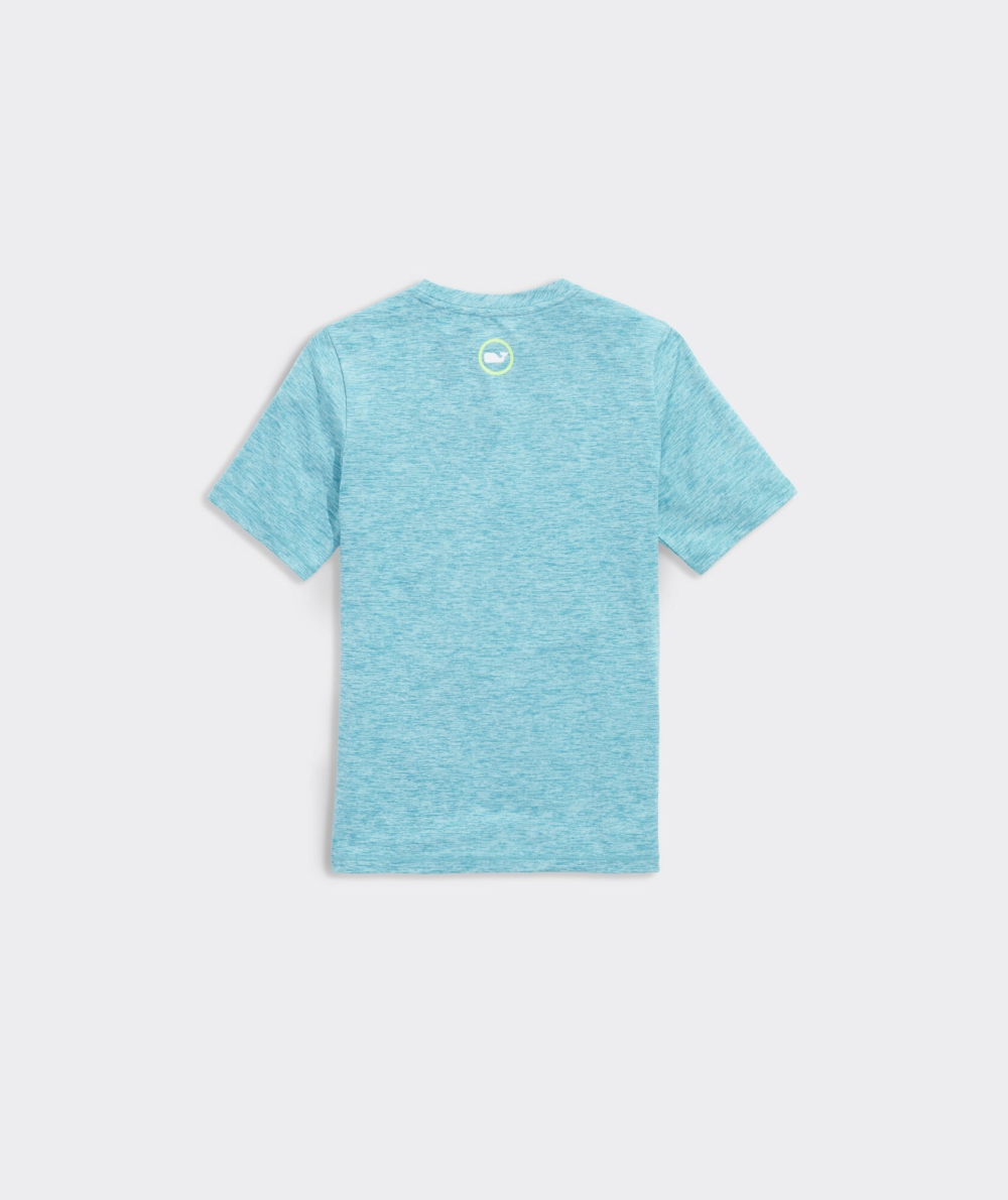 Tees Vineyard Vines Lacrosse Sticks Corta-Sleeve Harbor Performance Tee Niños Azules | CKN-235086