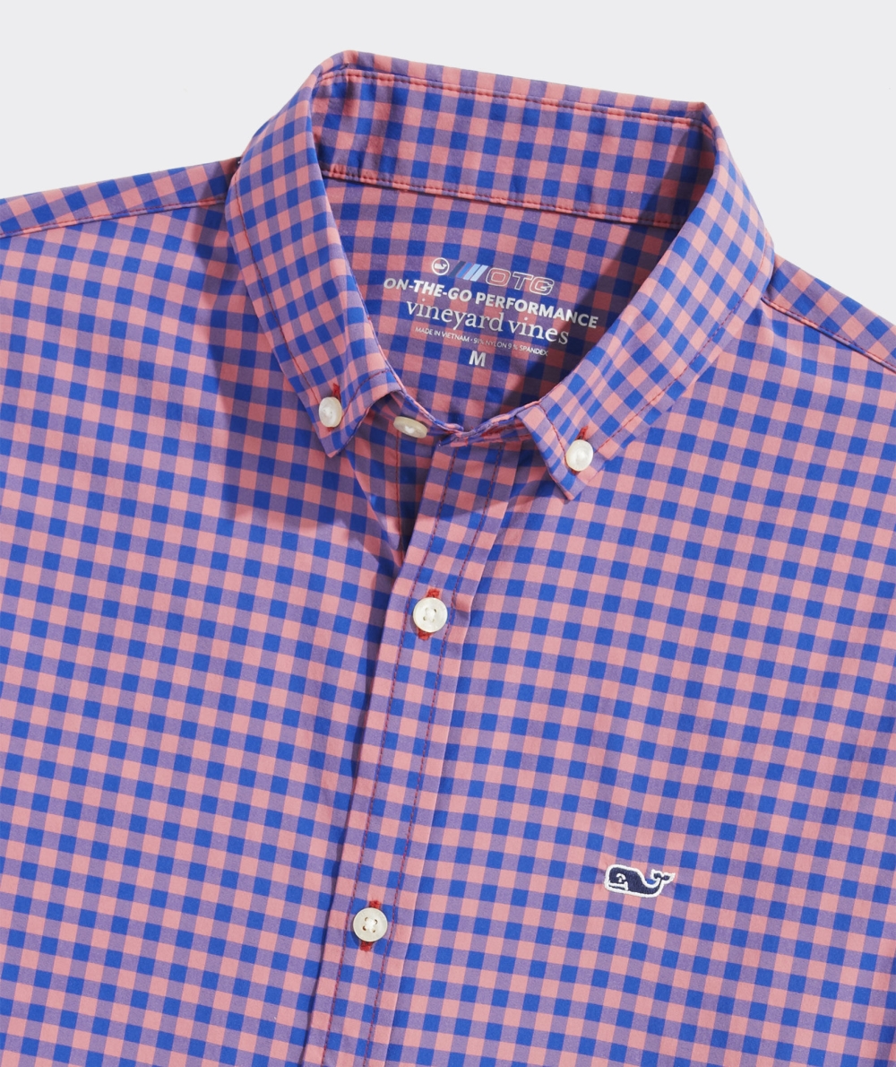 Tees Vineyard Vines On-The-Go Gingham Shirt Niños Lobster Reef | RBN-897162