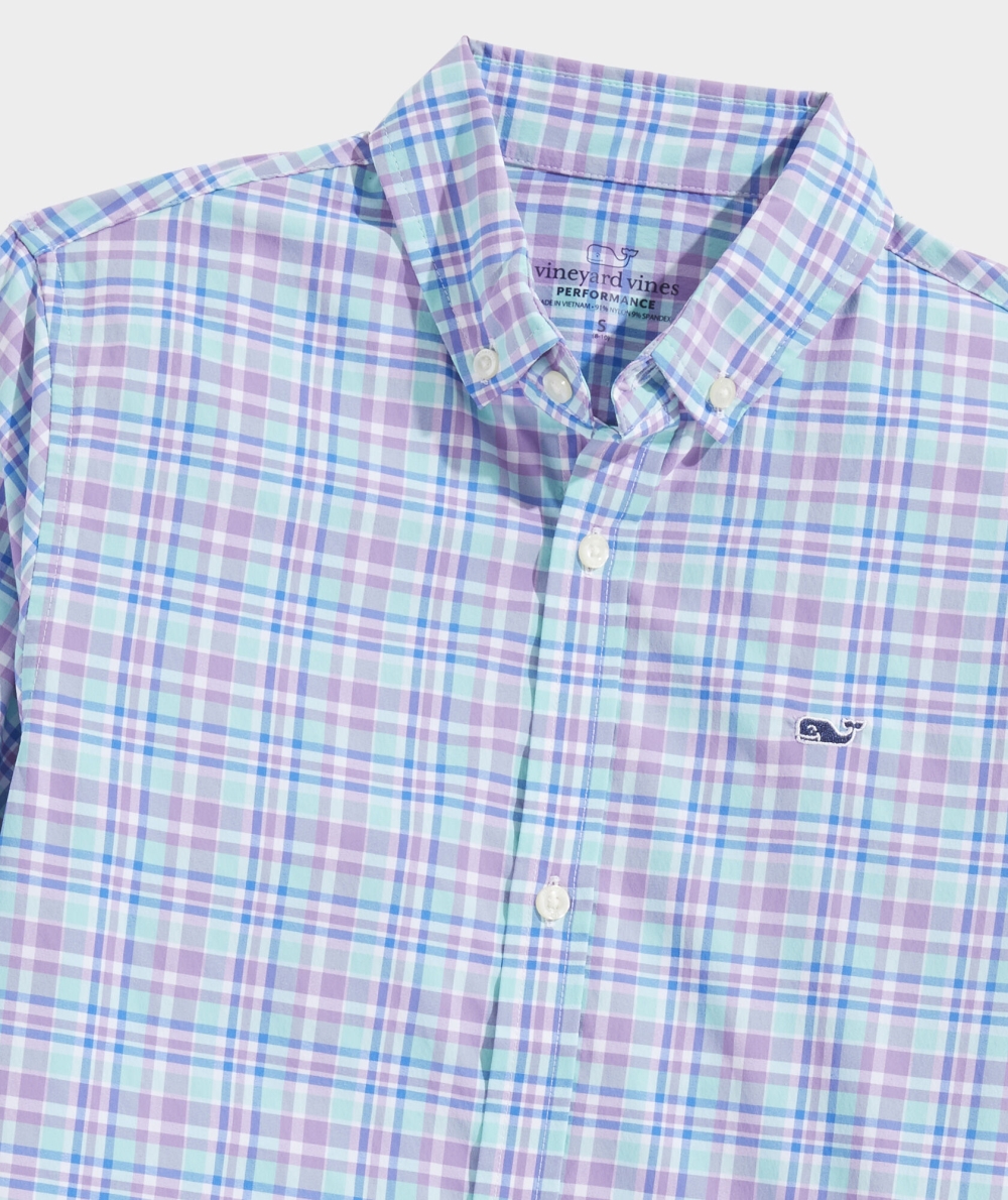 Tees Vineyard Vines On-The-Go Plaid Shirt Niños Jelly Belly | MBR-302689