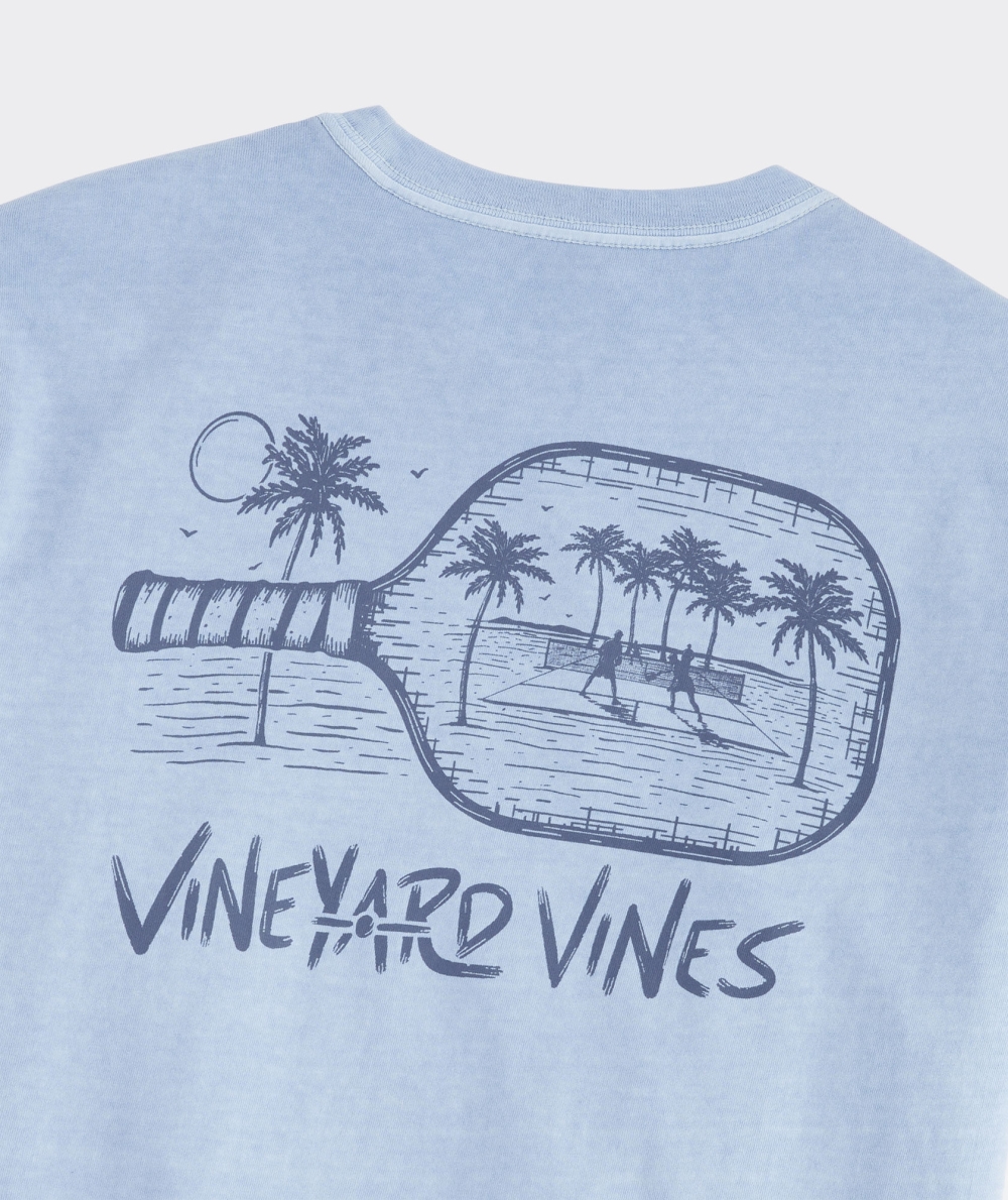 Tees Vineyard Vines Pickleball Paddle Corta-Sleeve Tee Hombre Blancos | HRO-062875