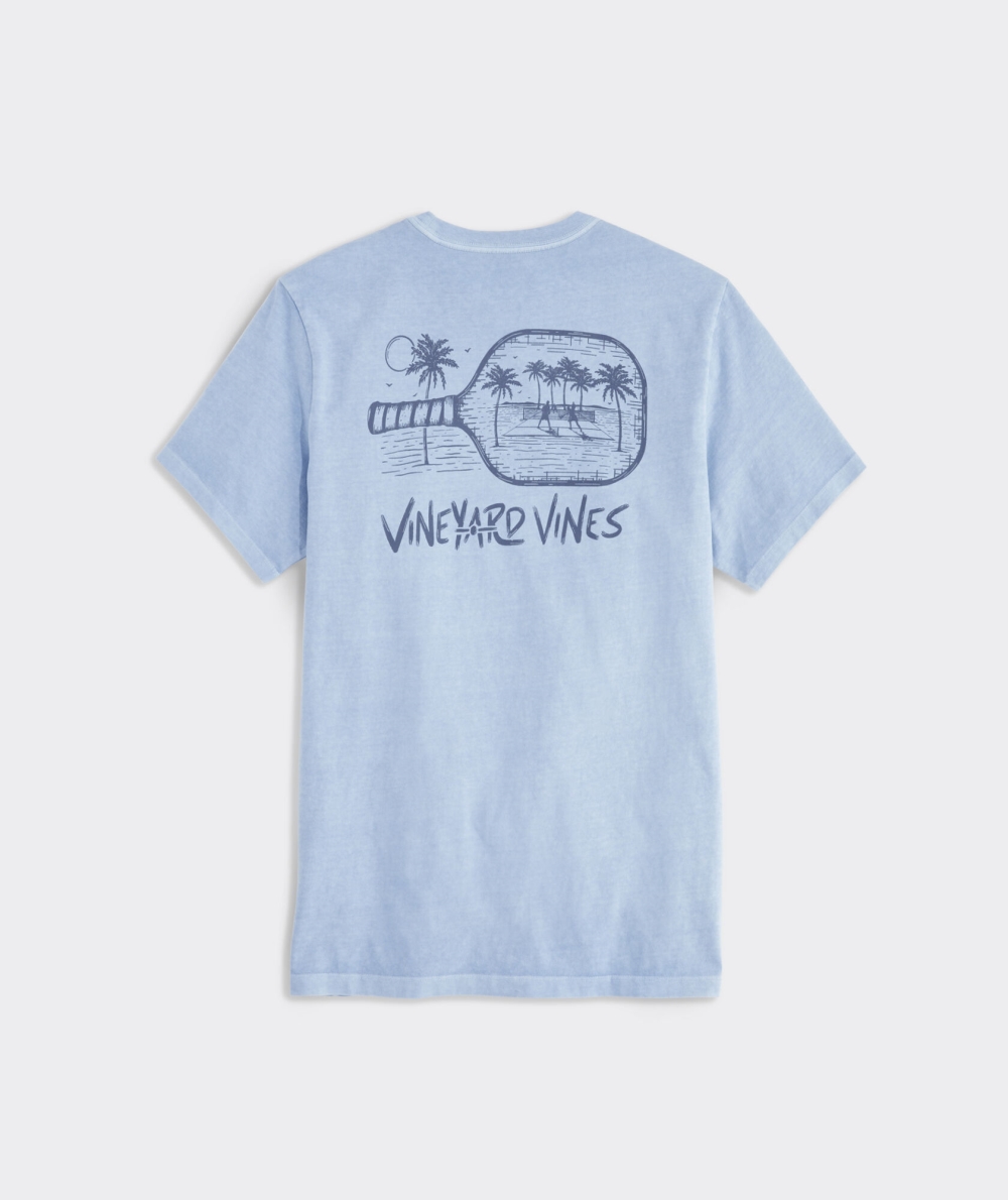 Tees Vineyard Vines Pickleball Paddle Corta-Sleeve Tee Hombre Blancos | HRO-062875