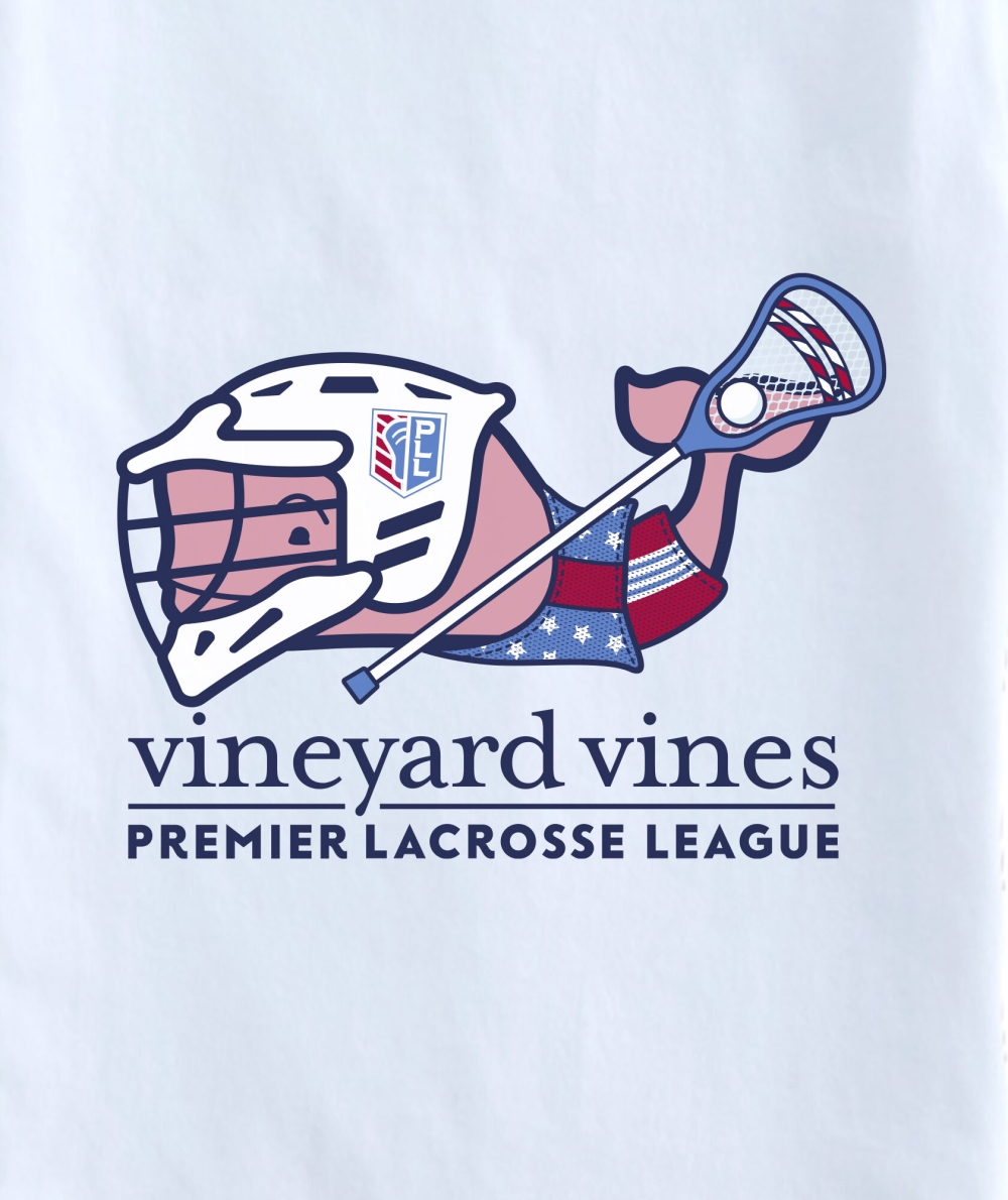 Tees Vineyard Vines Premier Lacrosse League Americana Whale Corta-Sleeve Tee Niños Blancos | JPS-069871