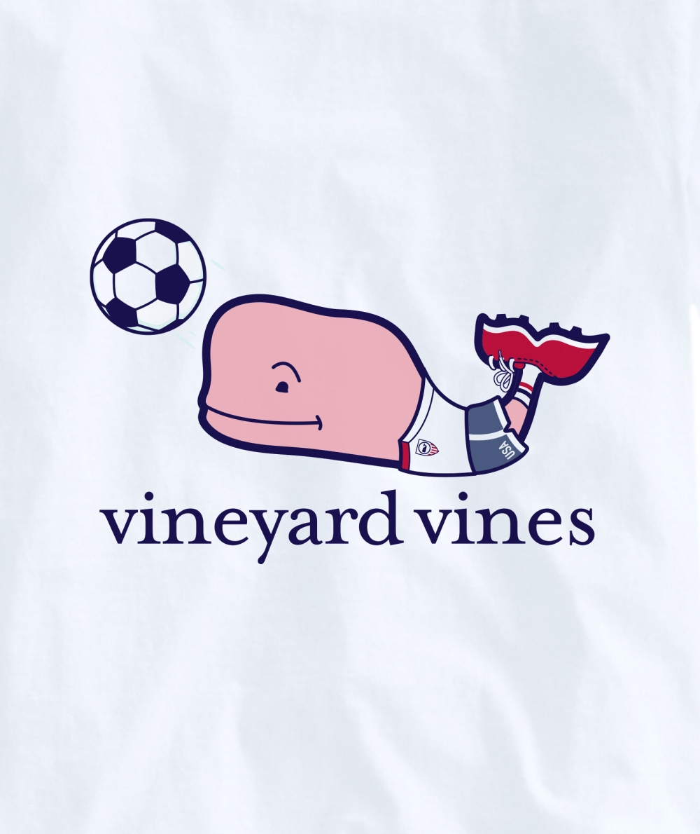 Tees Vineyard Vines Soccer Whale Long-Sleeve Pocket Tee Hombre Blancos | JPM-489310