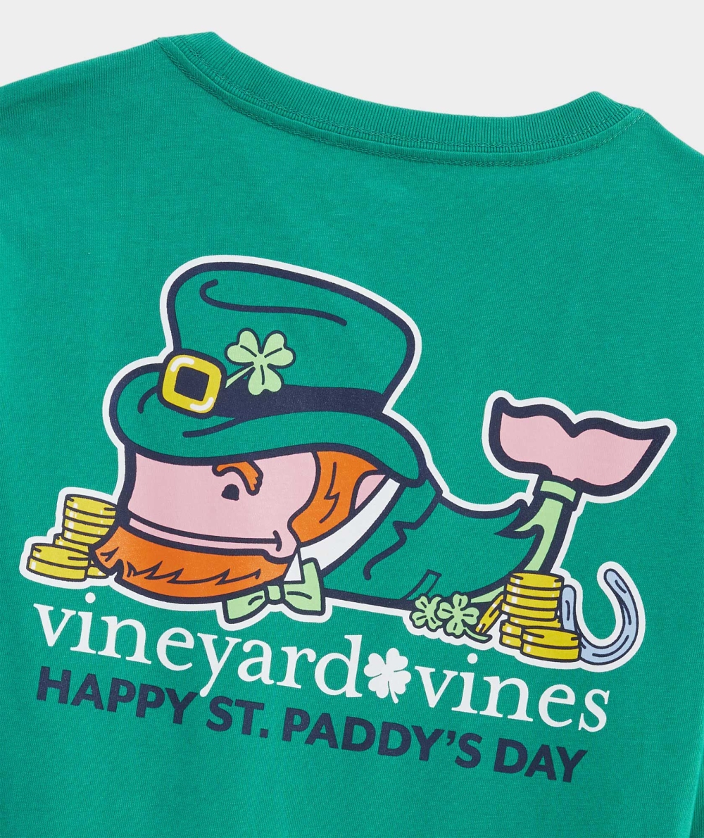 Tees Vineyard Vines St. Patrick's Day Whale Long-Sleeve Pocket Tee Niños Sea Swell | JCZ-914085