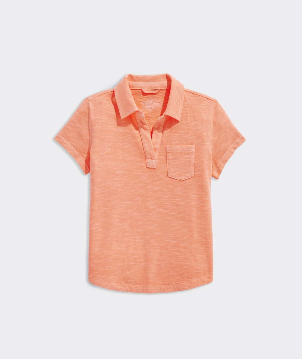 Tees Vineyard Vines Surf Polo Niños Neon Sunset | DTX-468237