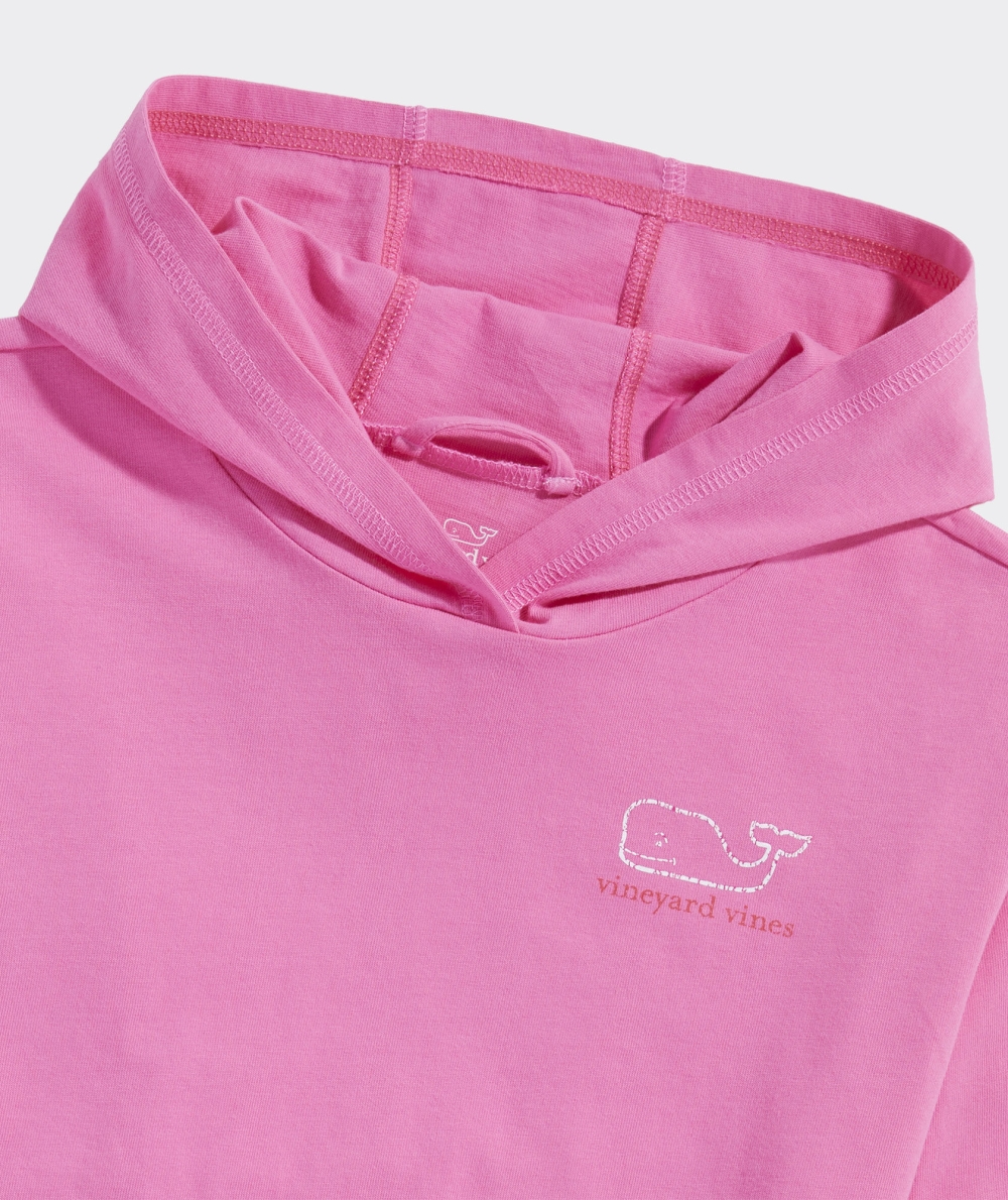 Tees Vineyard Vines Whale Hoodie Long-Sleeve Tee Niños Paradise Punch | CHS-806924