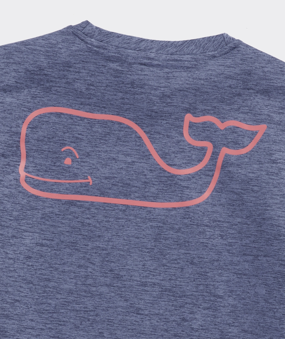 Tees Vineyard Vines Whale Logo Harbor Performance Tee Niños Azules | CNQ-243570