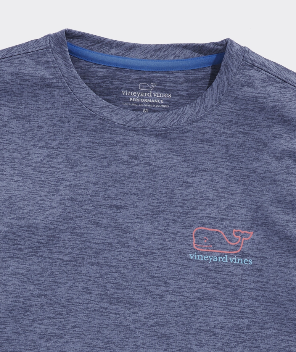 Tees Vineyard Vines Whale Logo Harbor Performance Tee Niños Azules | CNQ-243570