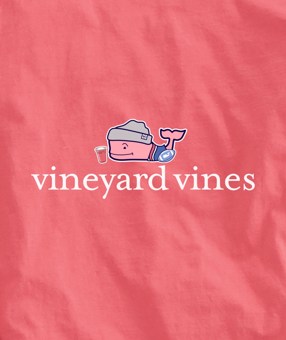 Tops Vineyard Vines Tailgate Whale Long-Sleeve Pocket Tee Hombre Rojos | TPM-819706