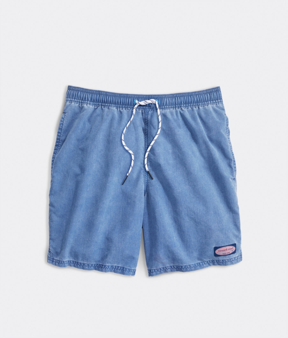 Trajes De Baño Vineyard Vines 7 Inch Island Trunks Hombre Moonshine | CRY-706419