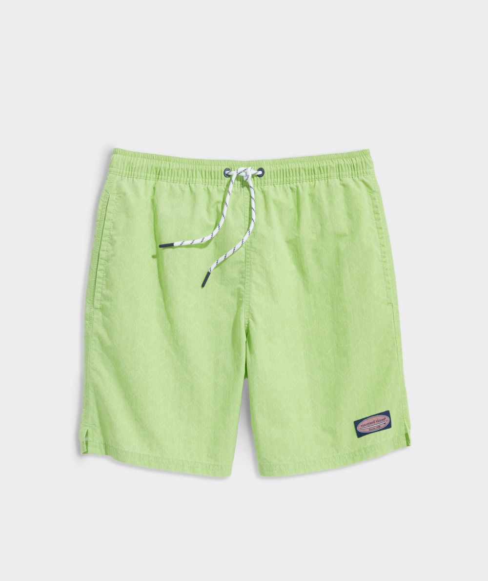 Trajes De Baño Vineyard Vines 7 Inch Island Trunks Hombre Island Chevron Chappy - Harbor Island | RFN-295104