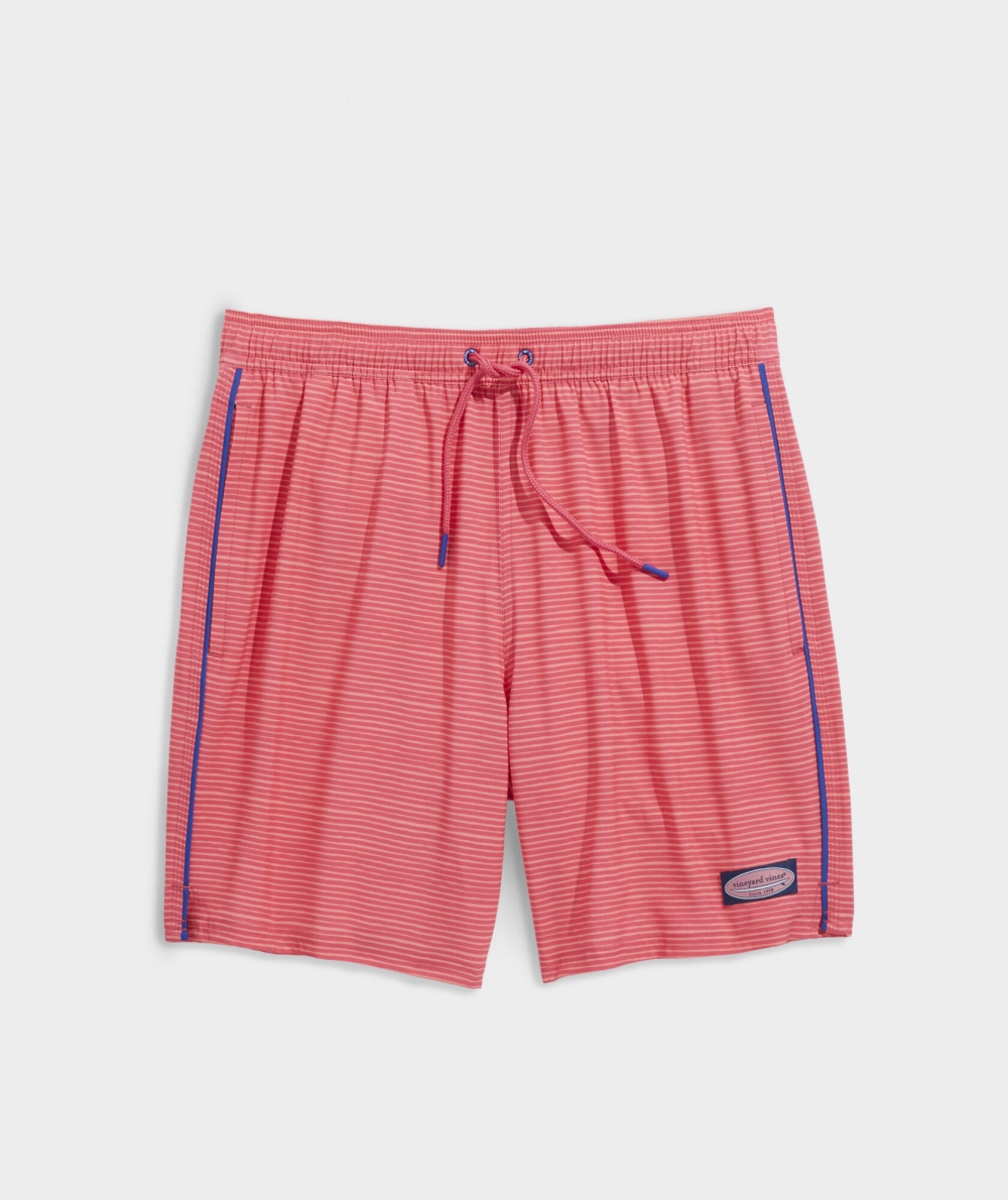 Trajes De Baño Vineyard Vines 7 Inch Printed Chappy Trunks Hombre Rojos | GCS-976182