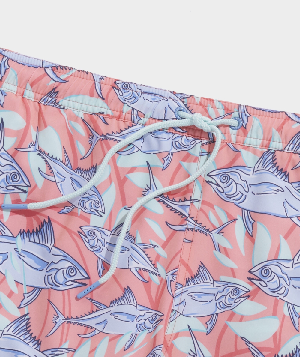 Trajes De Baño Vineyard Vines 7 Inch Printed Chappy Trunks Hombre Chappy Harbour Fish - Mai Tai | GKC-702395