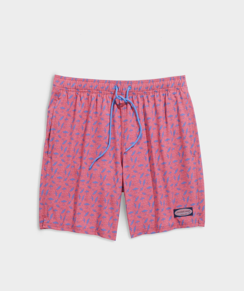 Trajes De Baño Vineyard Vines 7 Inch Printed Chappy Trunks Hombre Rojos | HPJ-257109