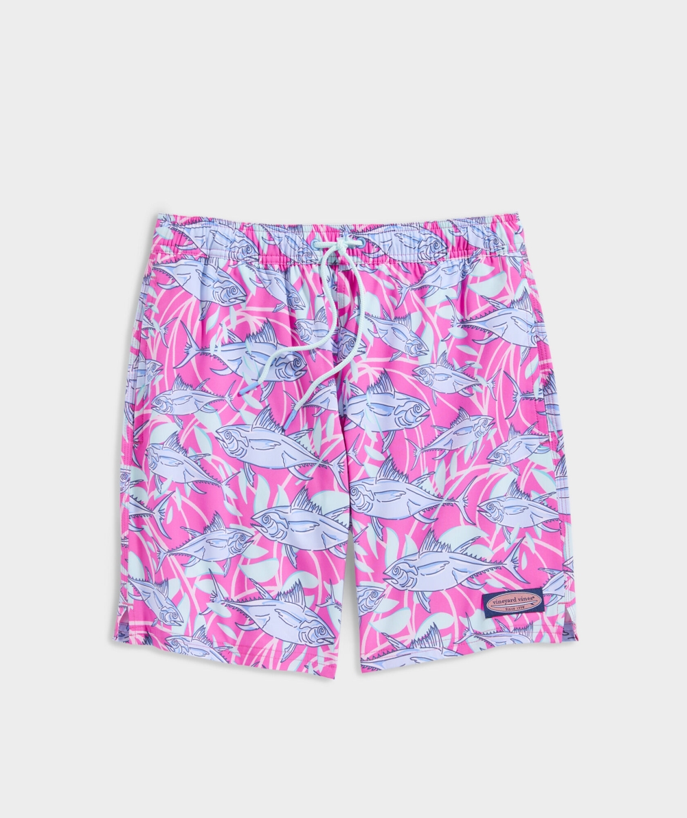 Trajes De Baño Vineyard Vines 7 Inch Printed Chappy Trunks Hombre Chappy Harbour Fish - Paradise Punch | JAV-034971