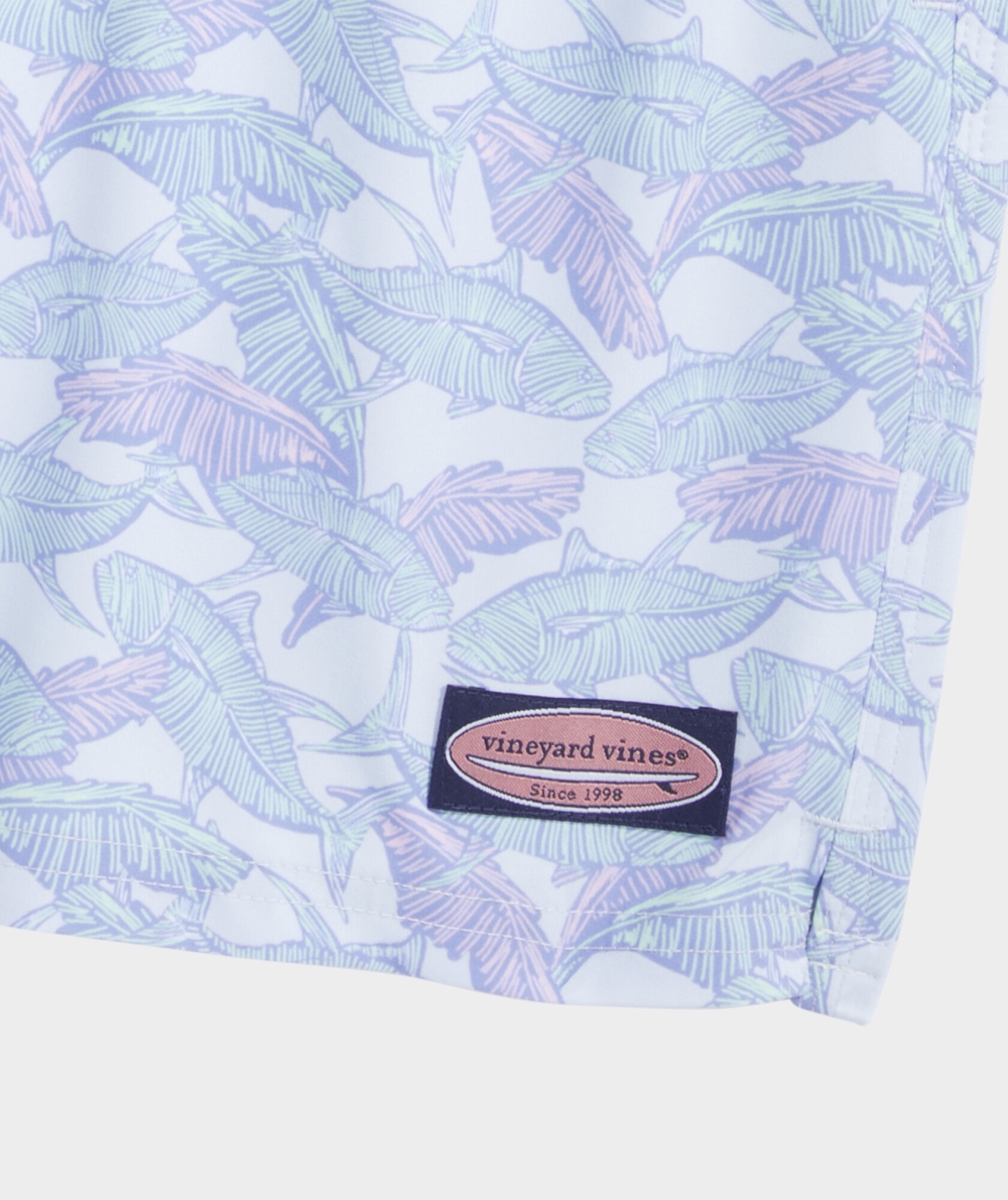 Trajes De Baño Vineyard Vines 7 Inch Printed Chappy Trunks Hombre Tuna Palm Chappy - Ice Water | LJR-548603