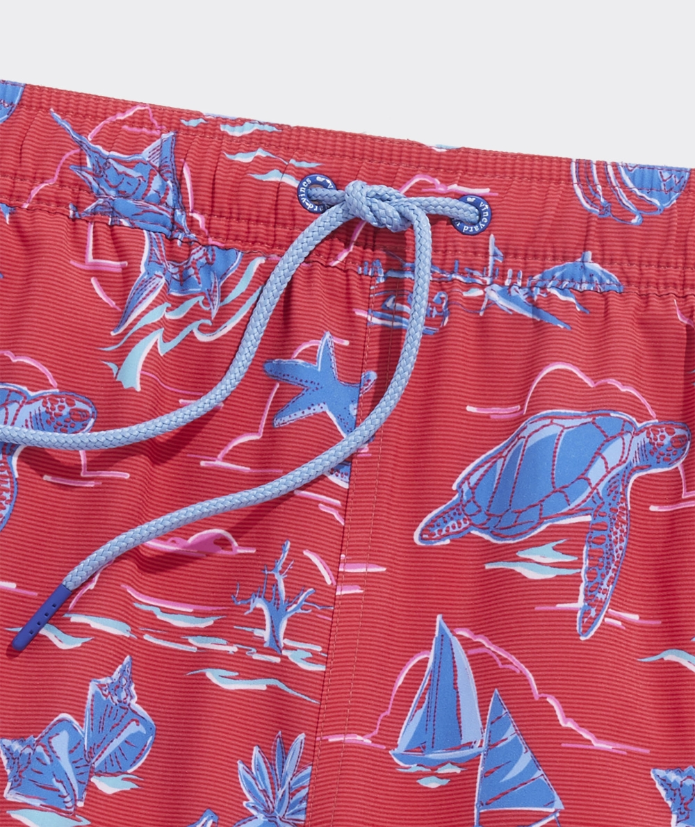 Trajes De Baño Vineyard Vines 7 Inch Printed Chappy Trunks Hombre Rojos | MGJ-306274