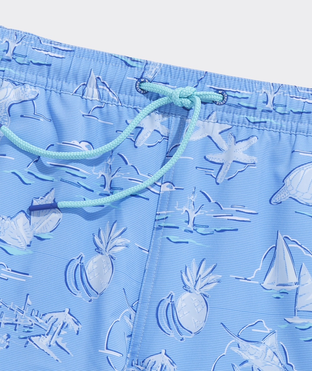 Trajes De Baño Vineyard Vines 7 Inch Printed Chappy Trunks Hombre Turquesa | TOW-684130