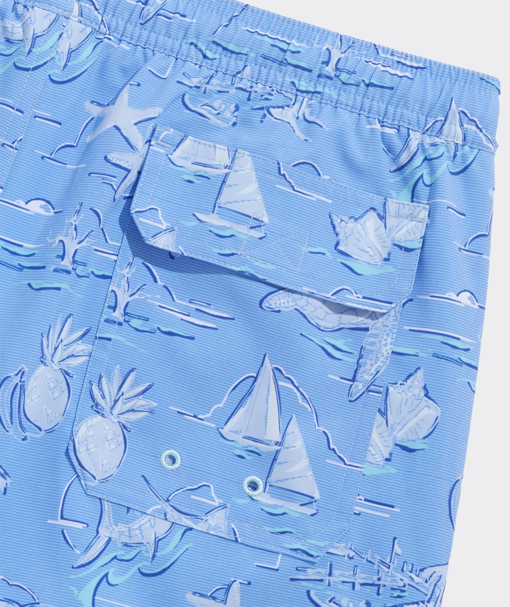 Trajes De Baño Vineyard Vines 7 Inch Printed Chappy Trunks Hombre Turquesa | TOW-684130