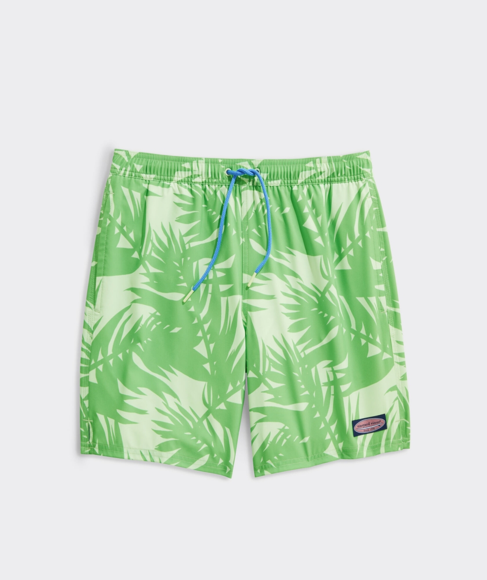 Trajes De Baño Vineyard Vines 7 Inch Printed Chappy Trunks Hombre Breezy Palm Chappy - Harbor Island | ZKL-024358