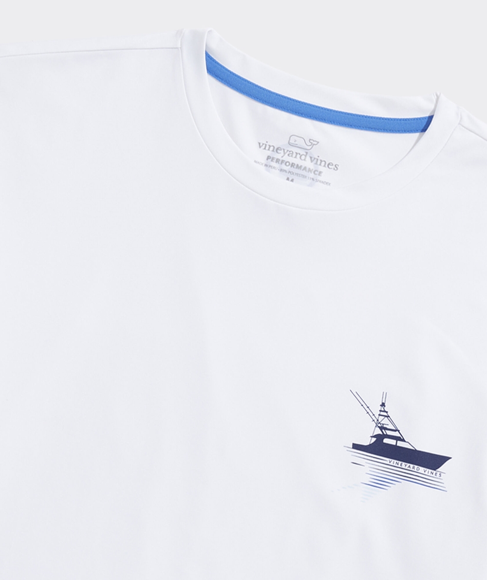 Trajes De Baño Vineyard Vines Sportfisher Corta-Sleeve Harbor Performance Tee Hombre Blancos | PCW-982614