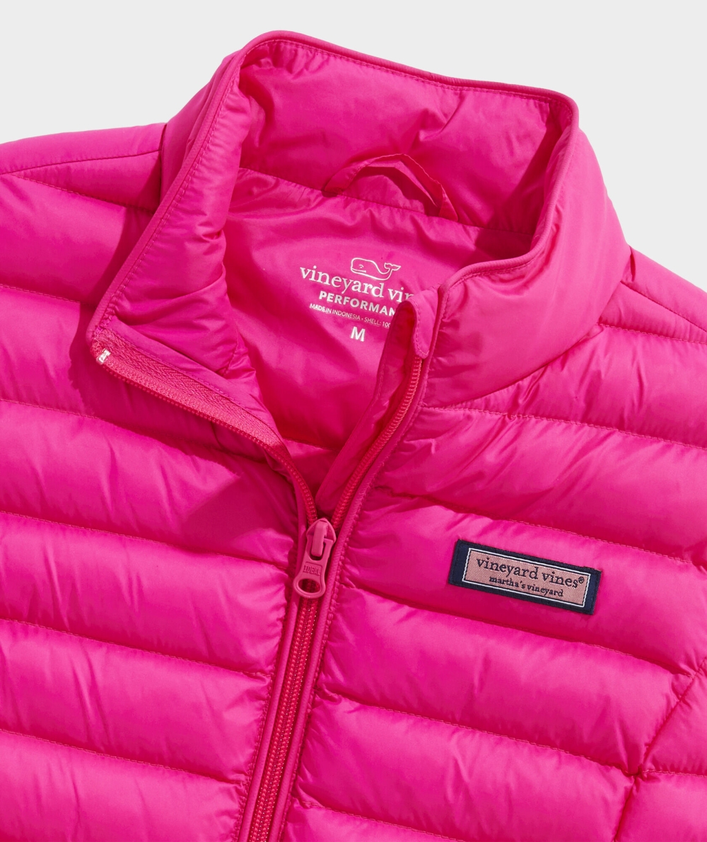 Vests Vineyard Vines Channeled Puffer Vest Niños Rosas | ZDJ-607154