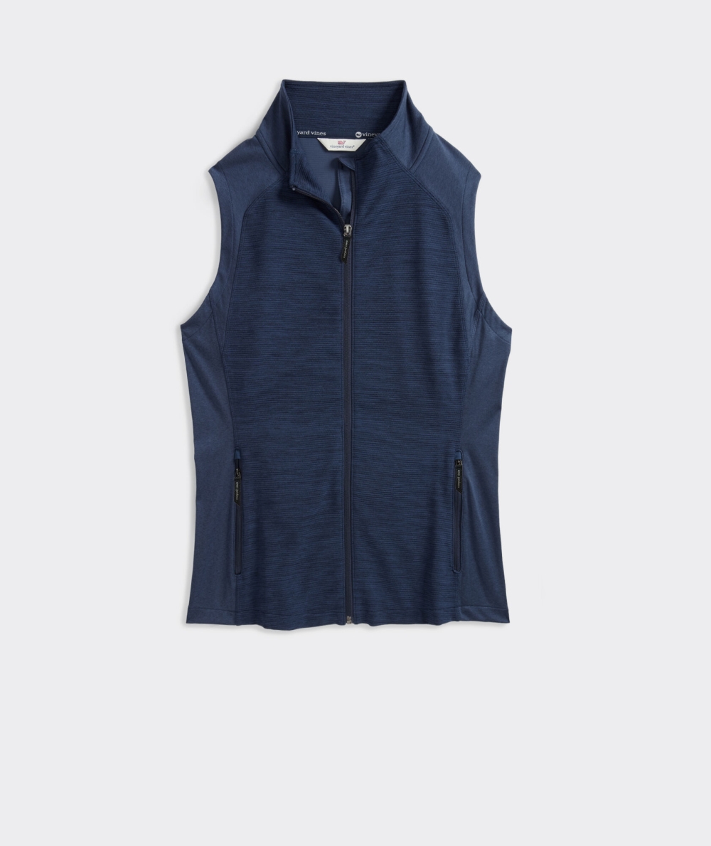 Vests Vineyard Vines Híbrido Textured Performance Vest Mujer Azules | MJH-173920