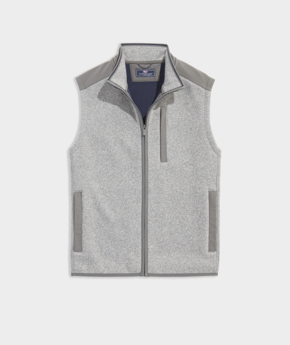 Vests Vineyard Vines Mountain Sueter Fleece Vest Hombre Grises | GMV-843169