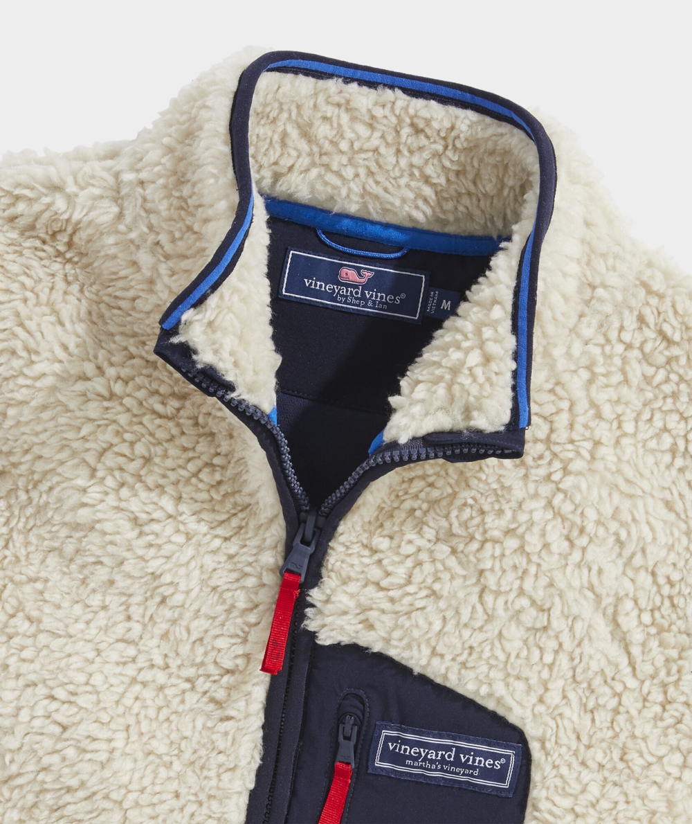 Vests Vineyard Vines Sherpa Fleece Vest Niños Grises | FQJ-731908