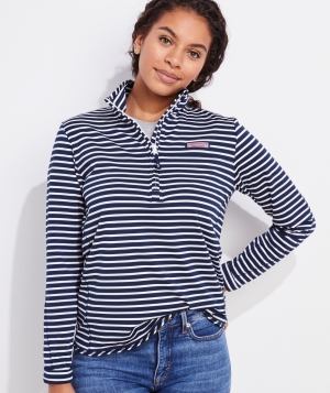 Camisas Vineyard Vines A Rayas Sankaty Shep Shirt™ Mujer Azul Marino | VWX-380725