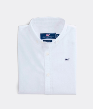 Camisas Vineyard Vines Algodon Solid Shirt Niños Blancos | TRZ-918023