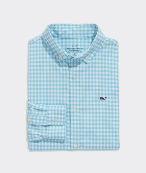 Camisas Vineyard Vines On-The-Go Gingham Shirt Niños Arawak Gingham - Sea Grove | LFZ-480351