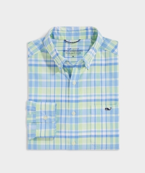 Camisas Vineyard Vines On-The-Go Nylon Plaid Shirt Hombre Harbor Island | TIK-796120