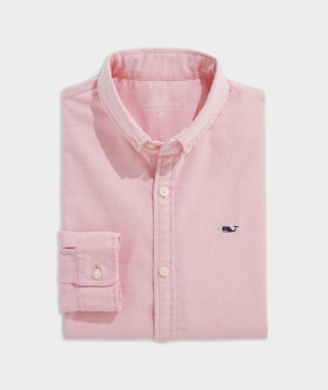 Camisas Vineyard Vines Oxford Solid Shirt Niños YD Solid Oxford - Mai Tai | DIF-893501