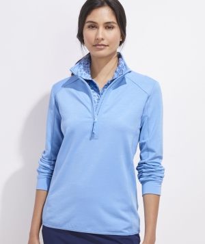 Camisas Vineyard Vines Sunset Quarter-Zip Mujer Cloud | UVI-275018