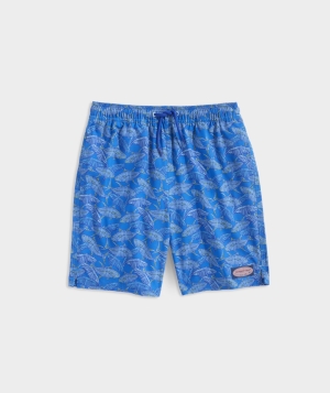 Nadar Vineyard Vines Printed Chappy Swim Trunks Niños Azules | GQY-457908