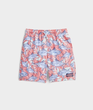 Nadar Vineyard Vines Printed Chappy Swim Trunks Niños Chappy Harbour Fish - Mai Tai | LJB-271805