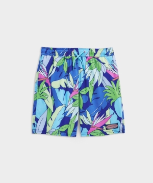 Nadar Vineyard Vines Printed Chappy Swim Trunks Niños Azules | MPW-942605