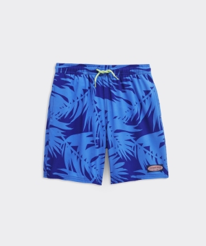 Nadar Vineyard Vines Printed Chappy Swim Trunks Niños Azules | OZI-960214