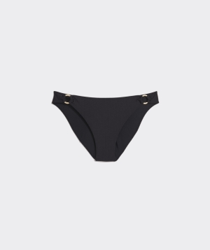 Nadar Vineyard Vines Seersucker Ring Bikini Bottom Mujer Negros Negros | VMN-920537