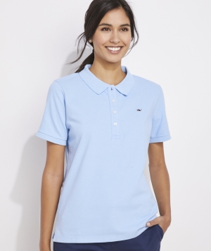 Polos Vineyard Vines Classic Pique Polo Mujer Azules | NSK-867254