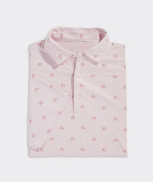 Polos Vineyard Vines Palmero Polo Hombre Rosas | YKR-790825