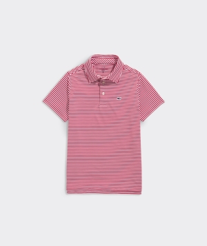 Polos Vineyard Vines Winstead Stripe Sankaty Performance Polo Niños Rojos | RIZ-649230