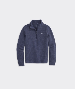 Pullovers Vineyard Vines Boys Saltwater Quarter-Zip Niños Azules | LZD-876124