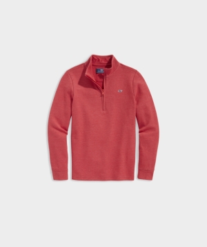 Pullovers Vineyard Vines Saltwater Quarter-Zip Niños Rojos | EAN-614903